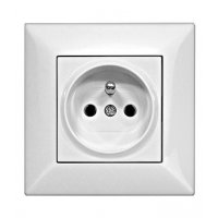 EV106149 zásuvka STN s rámikom biela pružinové 