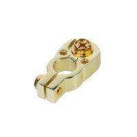 Pozlatená svorka (+) pólu baterie (2 in) 2x8,5 mm2