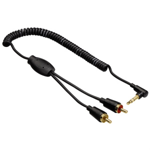 Hama audio kábel 2 cinch jack 90st. špirálový