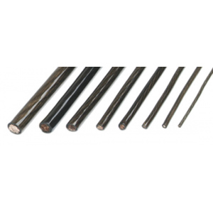 CN25C čierny priesvitný silový kábel AlCu 25mm2