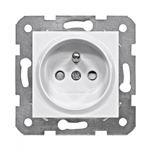 EV101051 Zásuvka STN , pružinové svorky, biela 